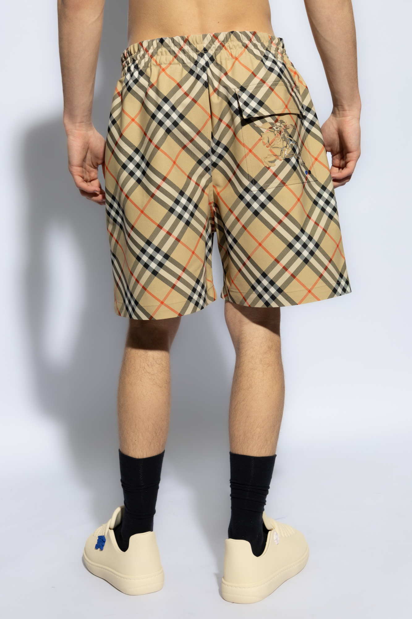 Beige Check pattern shorts Burberry - Vitkac GB